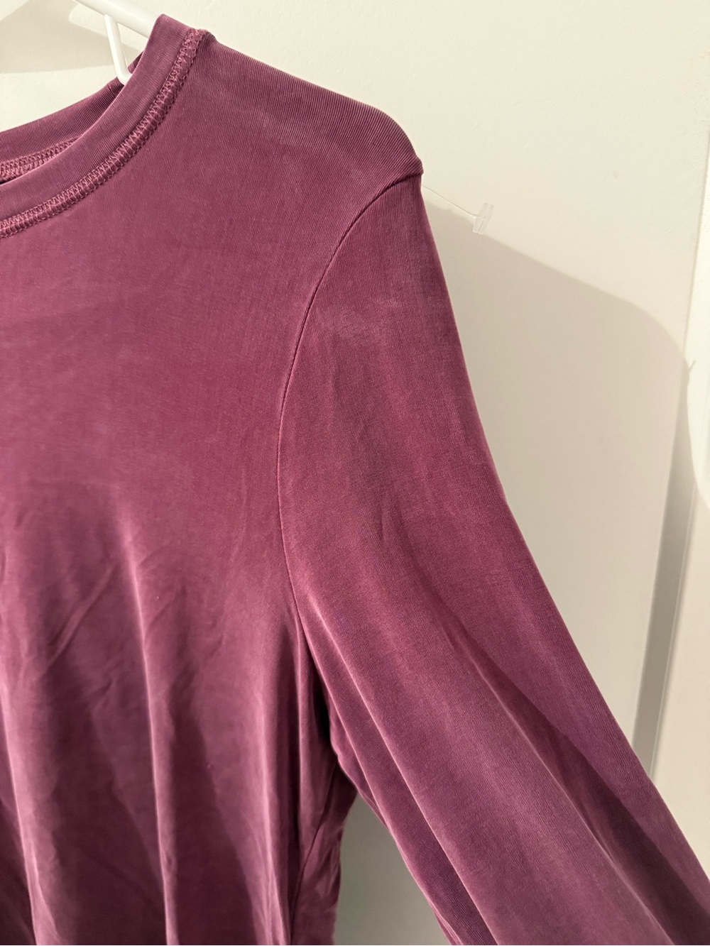 EILEEN FISHER Sueded Cupro Long-Sleeve Crewneck Top - Picture 5 of 10